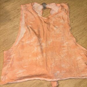 Forever 21 Peach Tie-Dye Muscle Tee